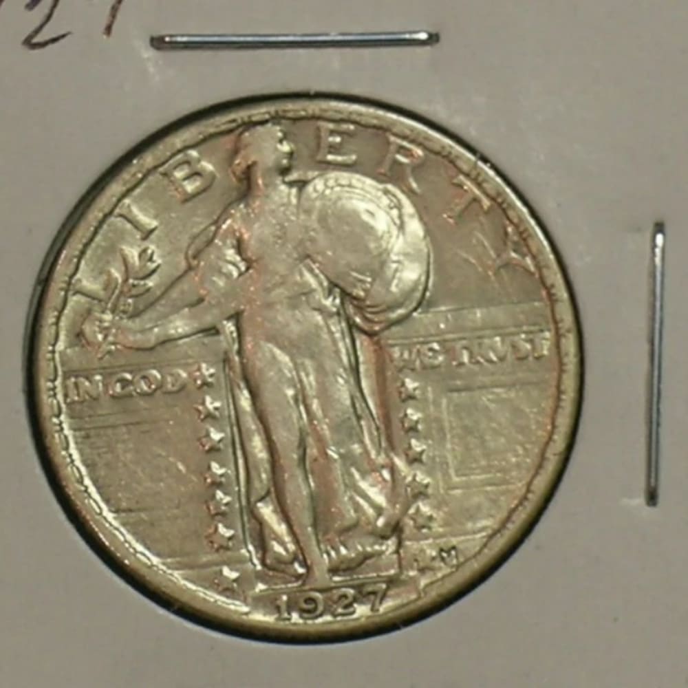 1927 Sharp Standing Liberty Quarter - Early Date Coin - -- over 90 years old (AD7)